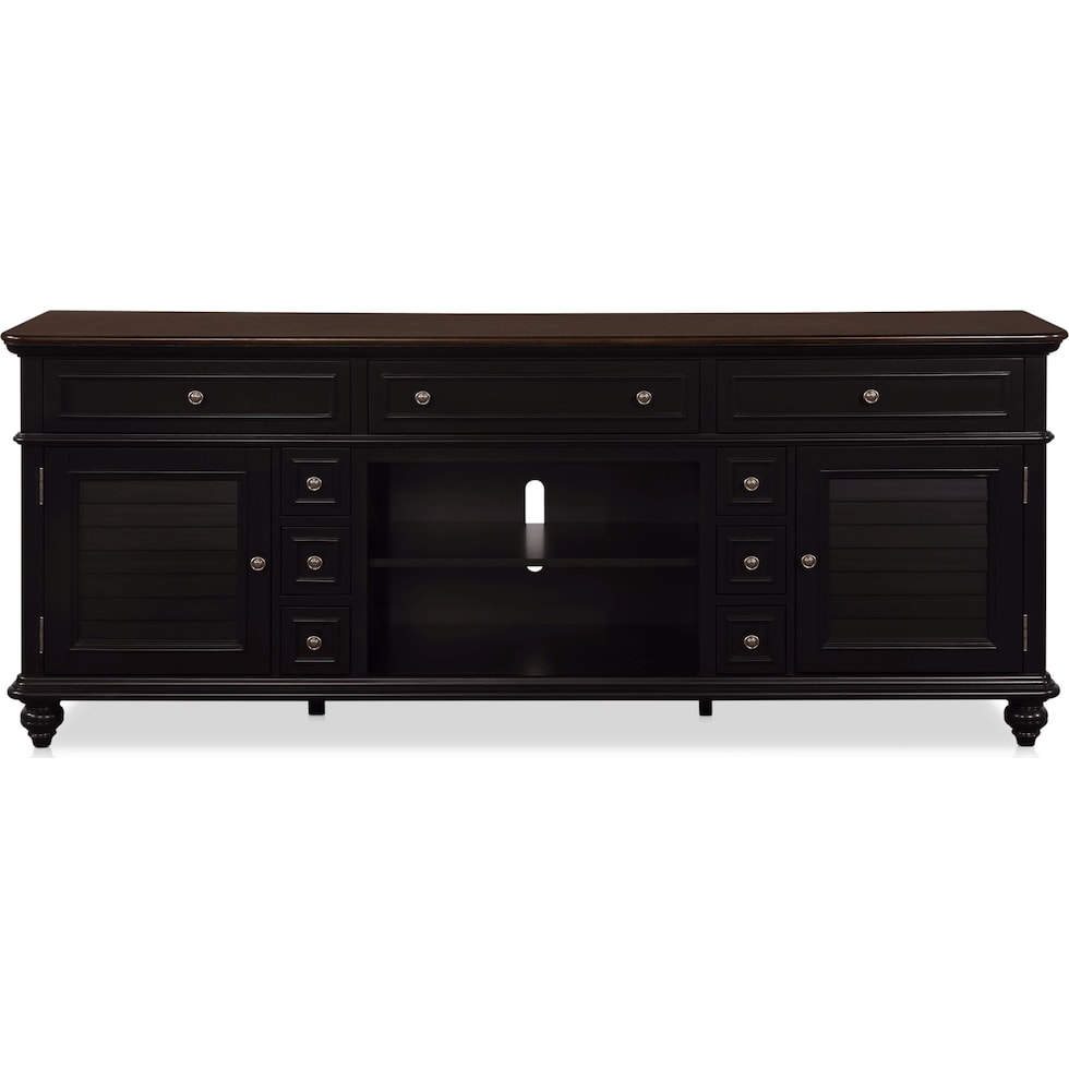 charleston black tv stand   