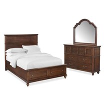 charleston dark brown  pc king bedroom   
