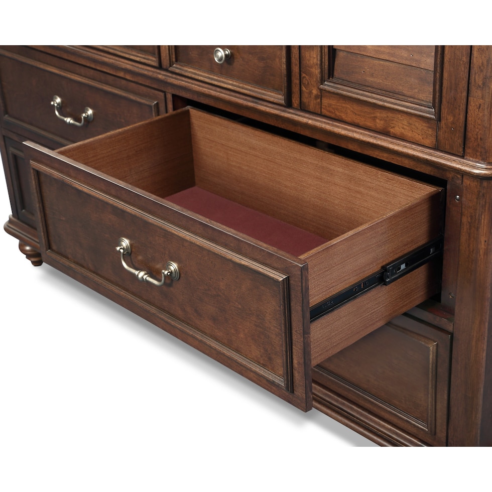 charleston dark brown  pc queen bedroom   