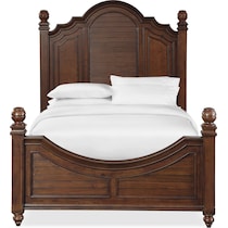 charleston dark brown king bed   