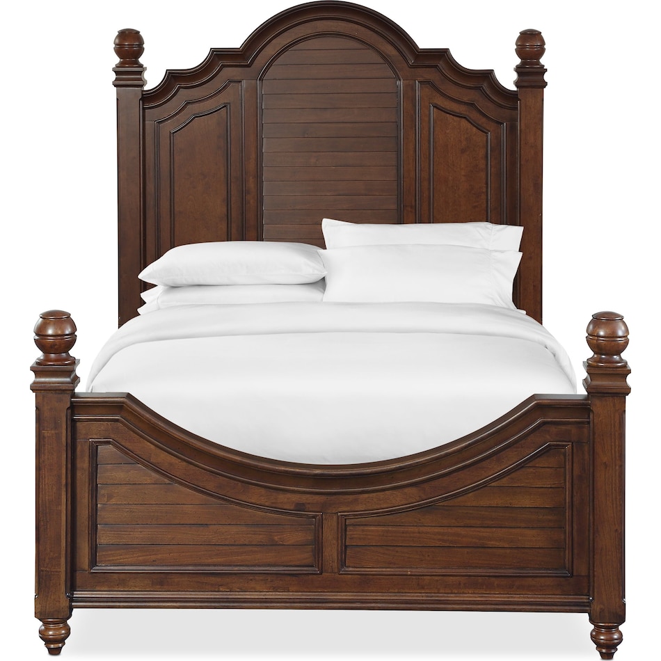 charleston dark brown king bed   