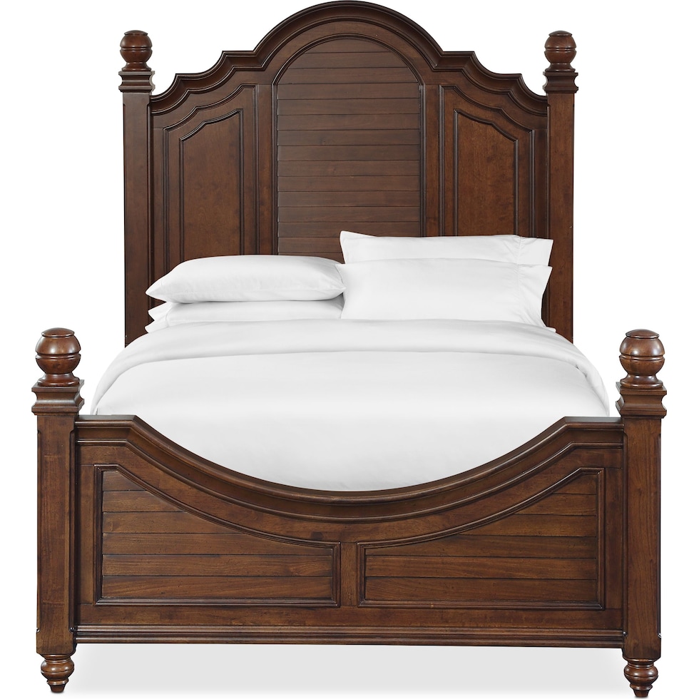 charleston dark brown king bed   