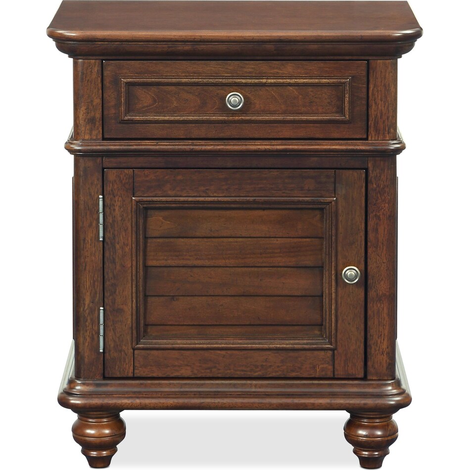 charleston dark brown nightstand   