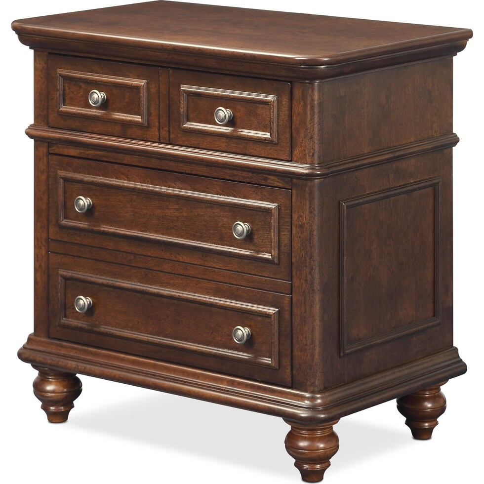 charleston dark brown nightstand   