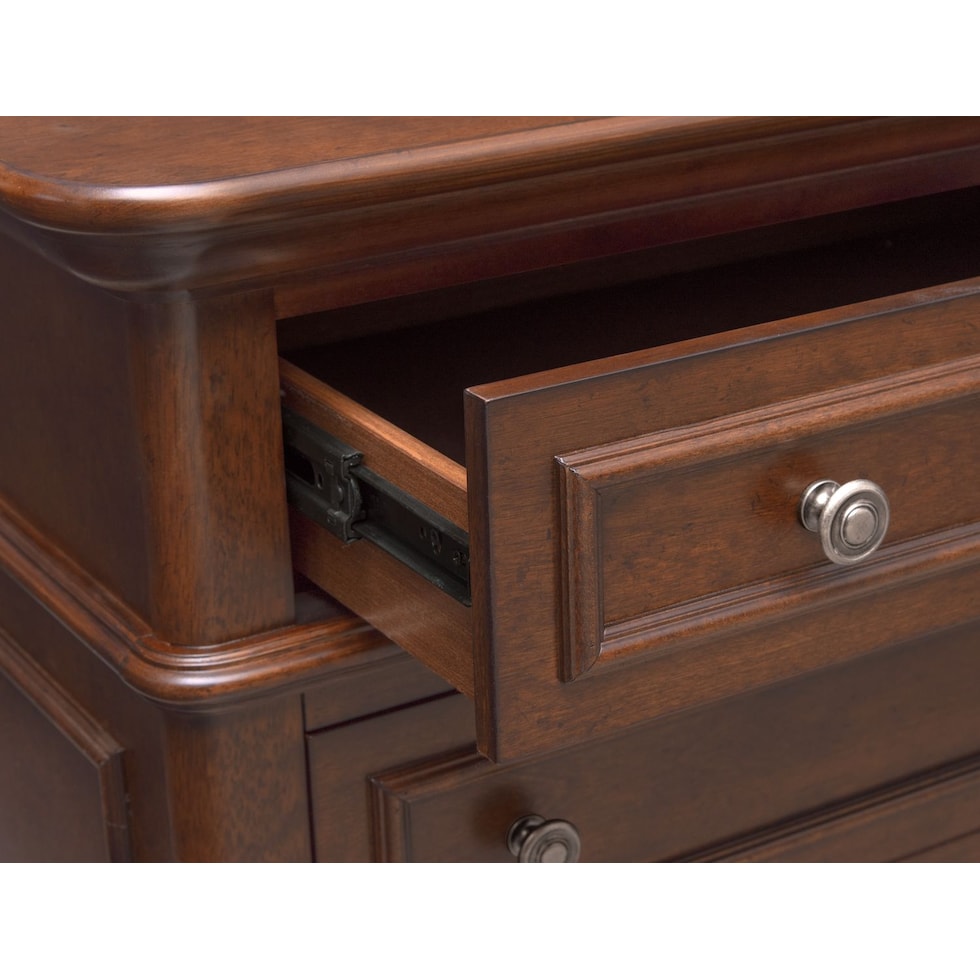 charleston dark brown nightstand   