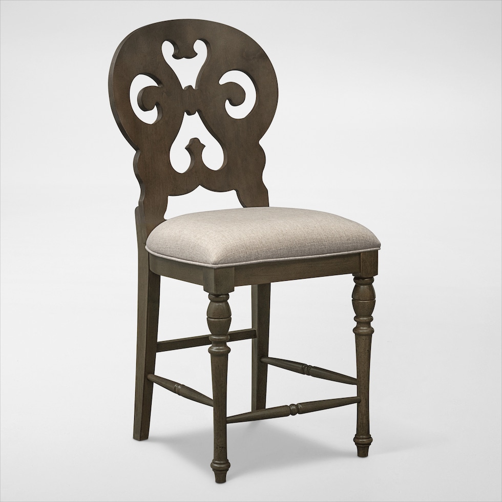 charleston gray counter height stool   