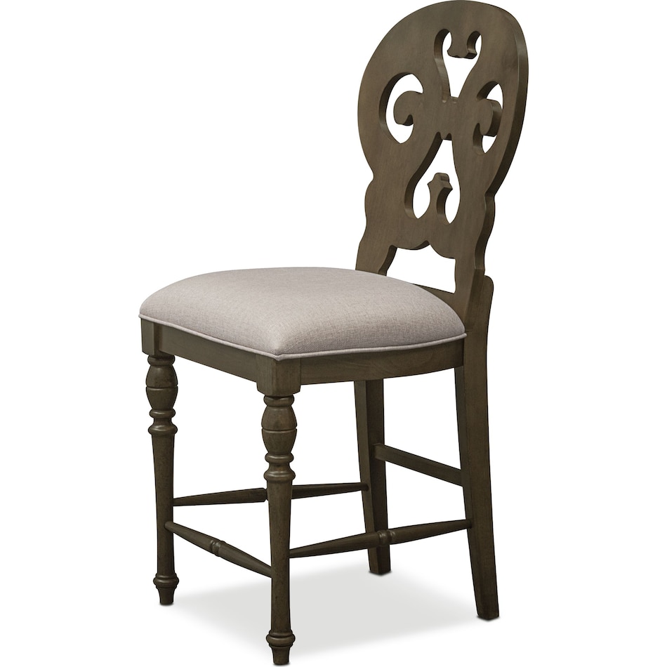 charleston gray counter height stool   