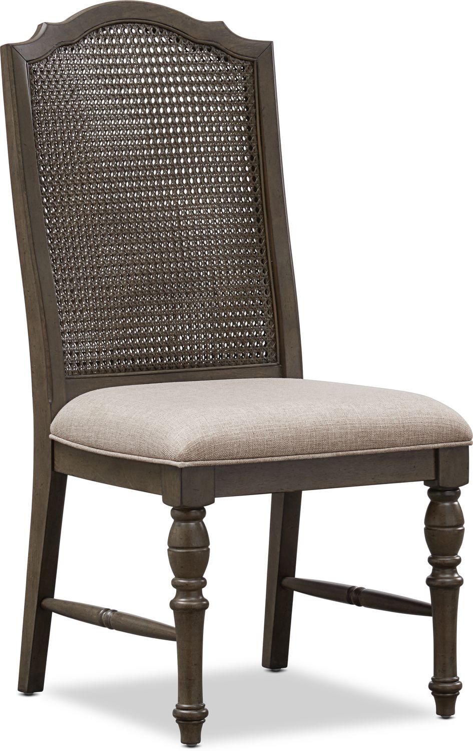 Charleston Cane Back Dining Chair Gray American Signature Furniture