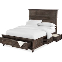 charleston gray king storage bed   