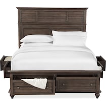 charleston gray king storage bed   