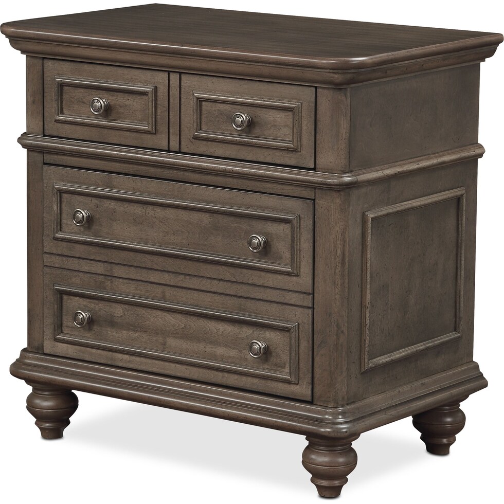 charleston gray nightstand   