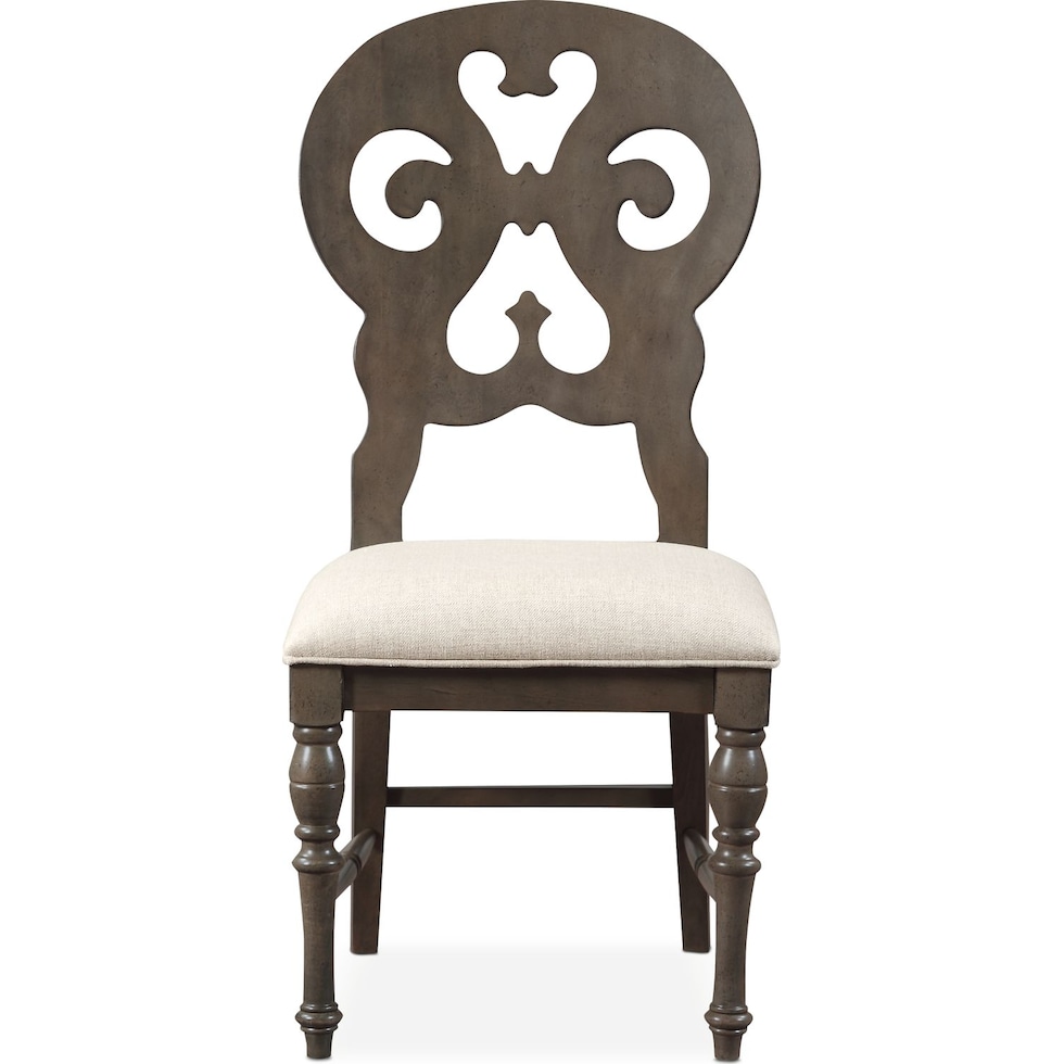 charleston gray side chair   