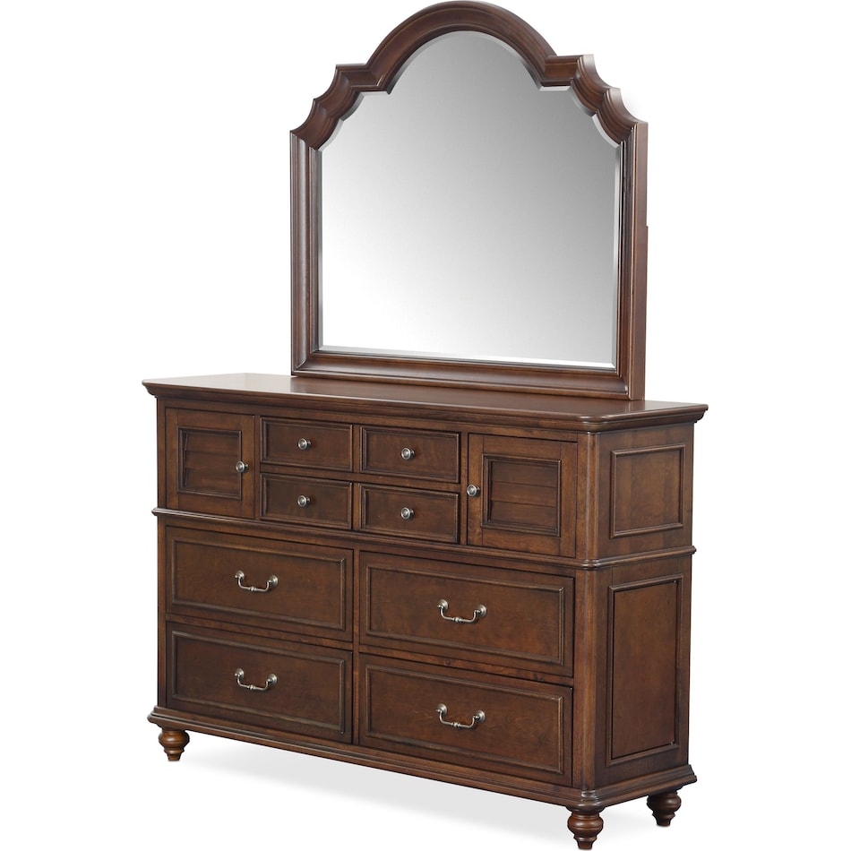 charleston tobacco dresser and mirror   