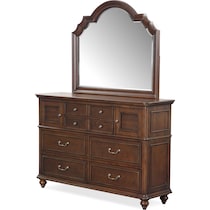 charleston tobacco dresser and mirror   