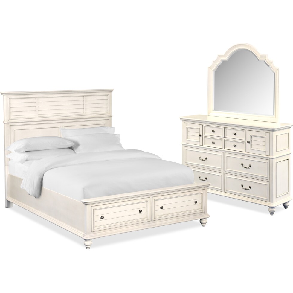 charleston white  pc queen bedroom   