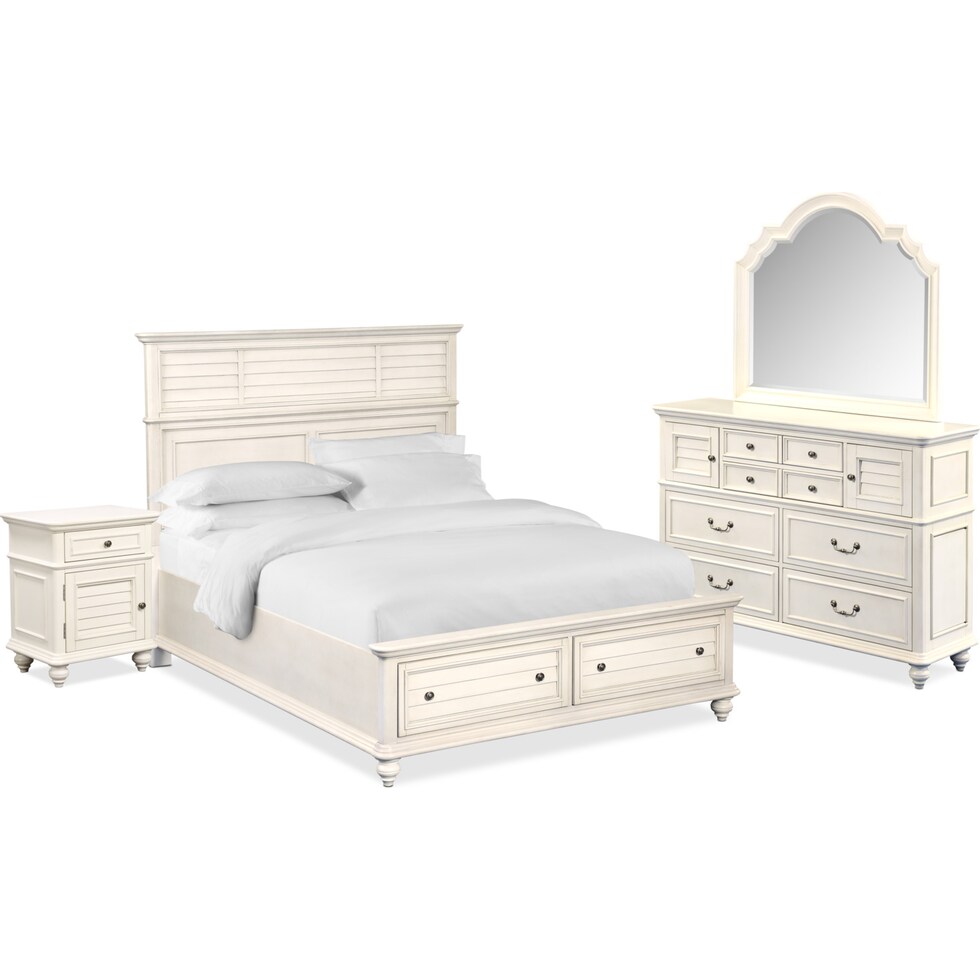 charleston white  pc king bedroom   