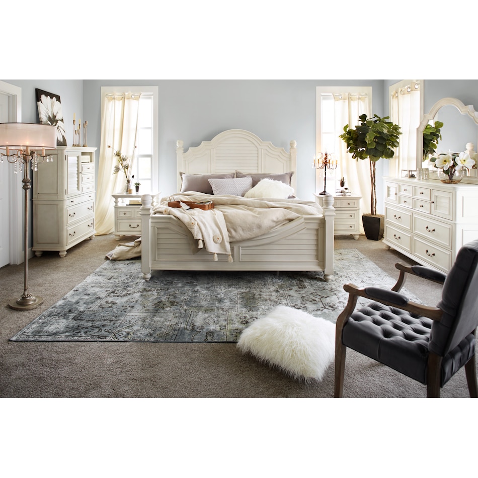 charleston white  pc queen bedroom   