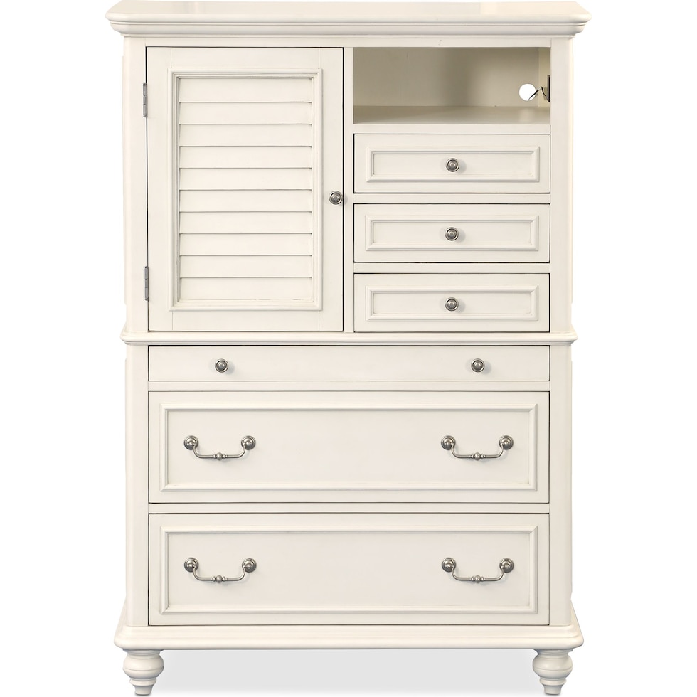 charleston white chest   