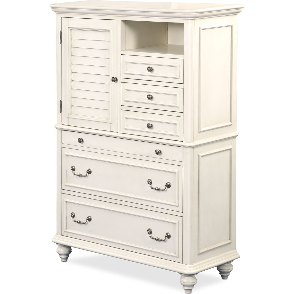 charleston white chest   