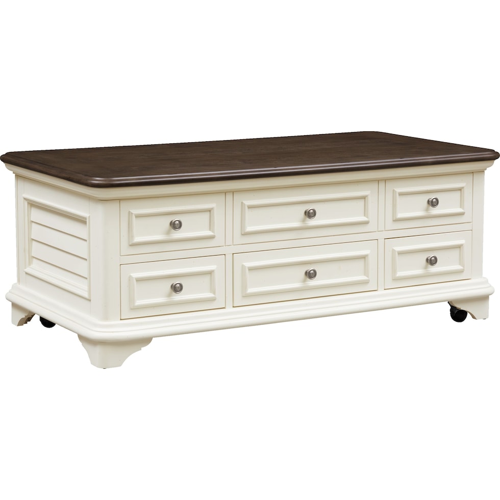 charleston white coffee table   