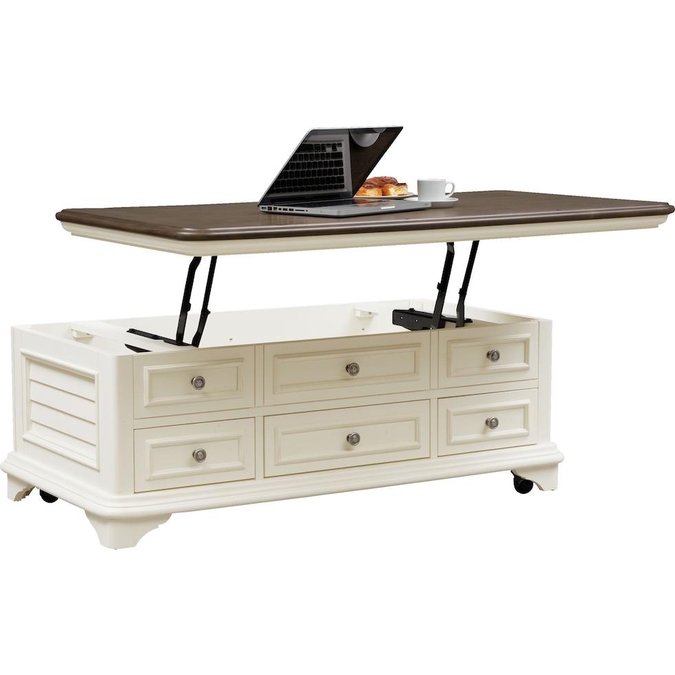 charleston white coffee table   
