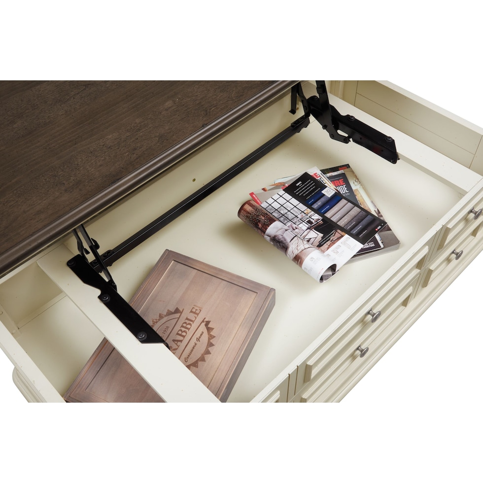 charleston white coffee table   