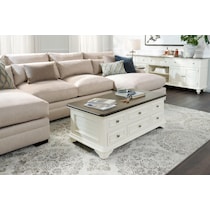 charleston white coffee table   
