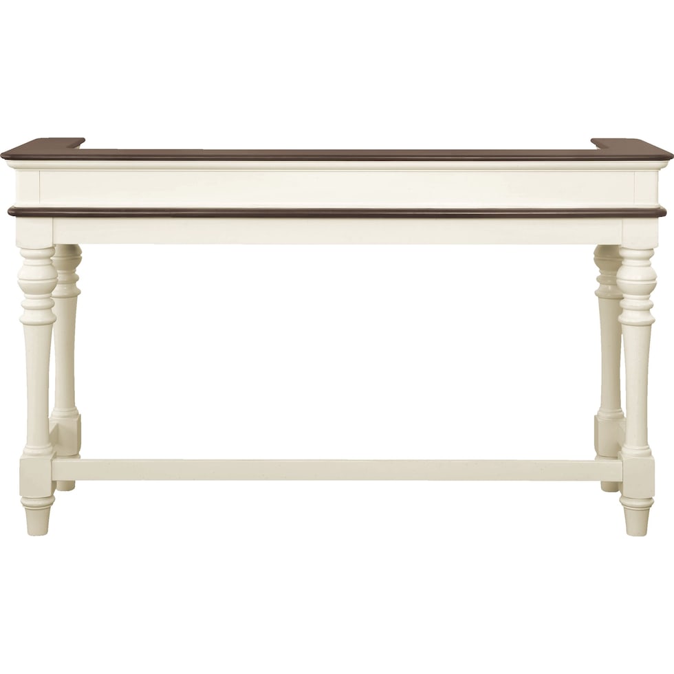 charleston white console table   