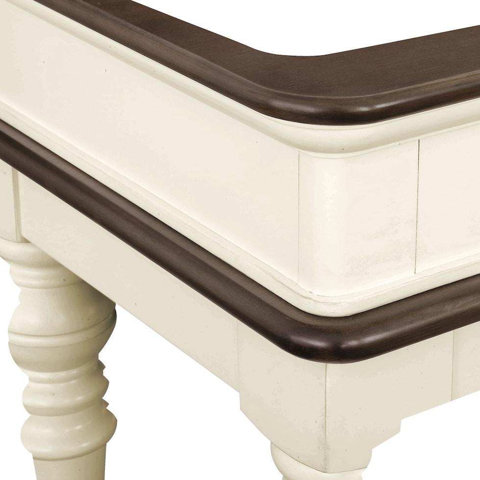 charleston white console table   