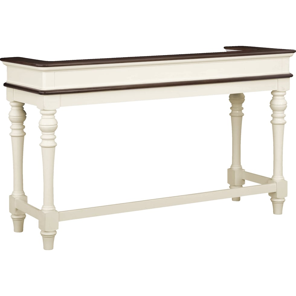 charleston white console table   