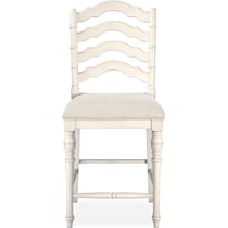 charleston white counter height stool   