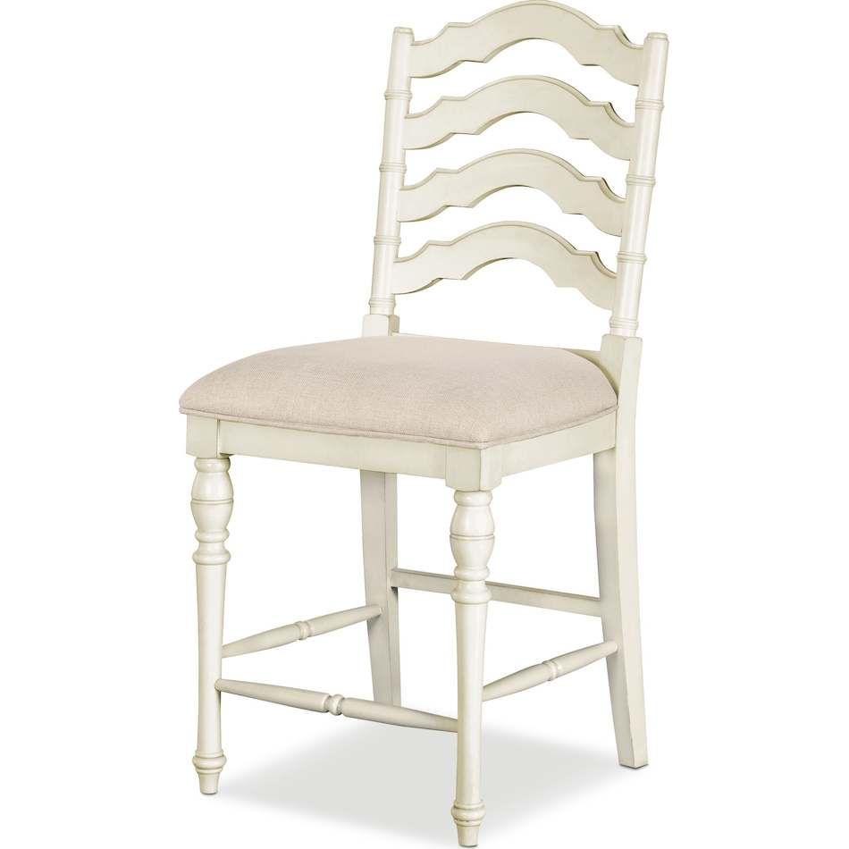 charleston white counter height stool   