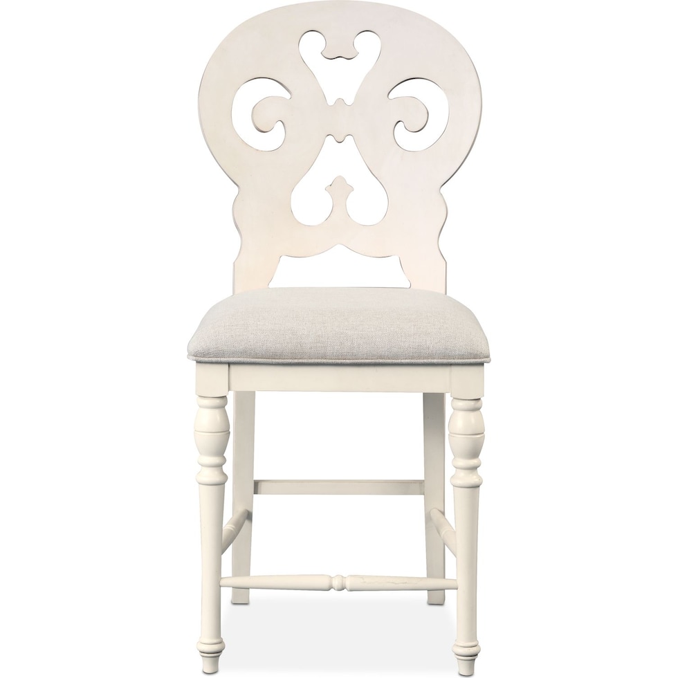 charleston white counter height stool   