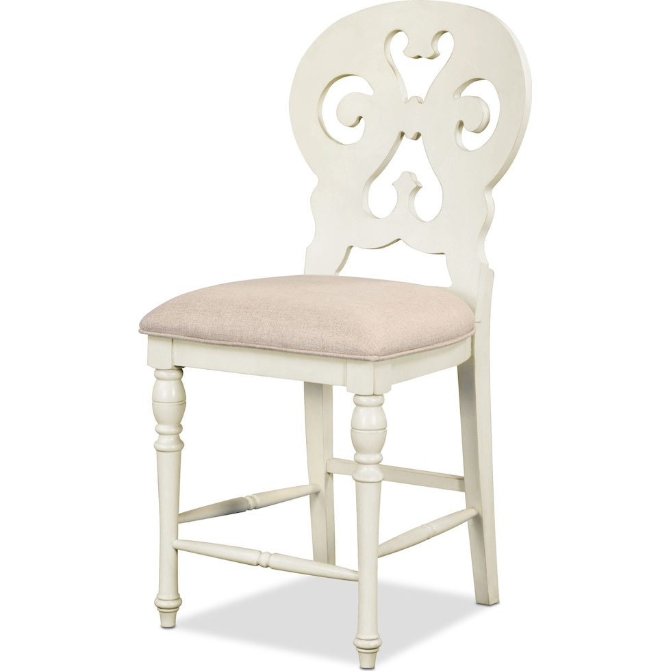 charleston white counter height stool   