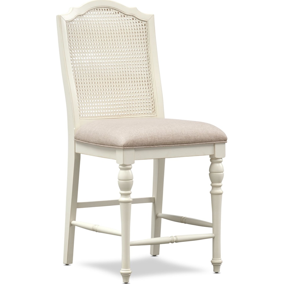 charleston white counter height stool   