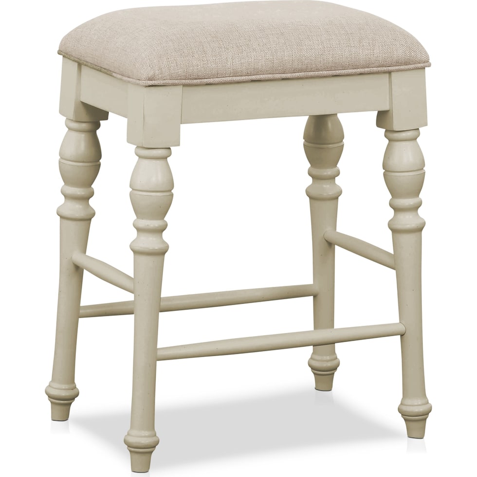 charleston white counter height stool   