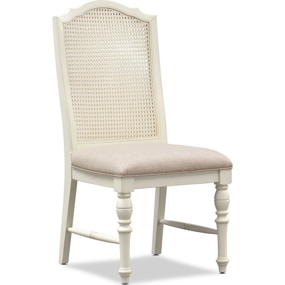Charleston Cane Back Dining Chair White American Signature Furniture