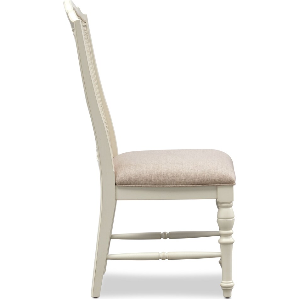 Charleston Cane Back Dining Chair White American Signature Furniture