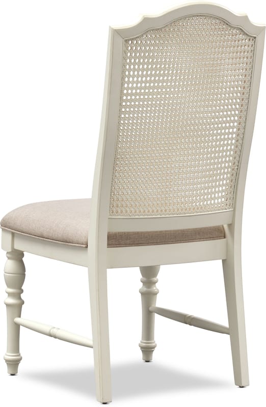 Charleston Cane Back Dining Chair White American Signature Furniture