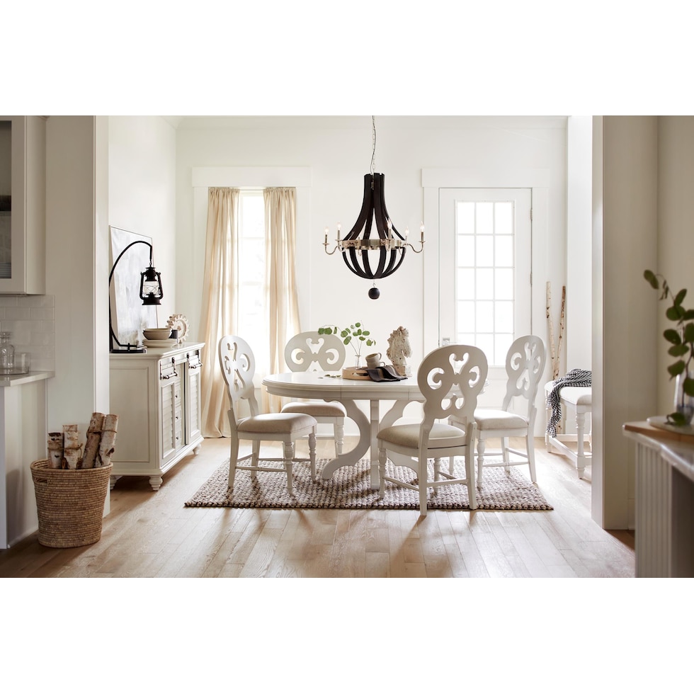 charleston white dining table   