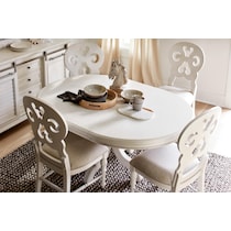charleston white dining table   