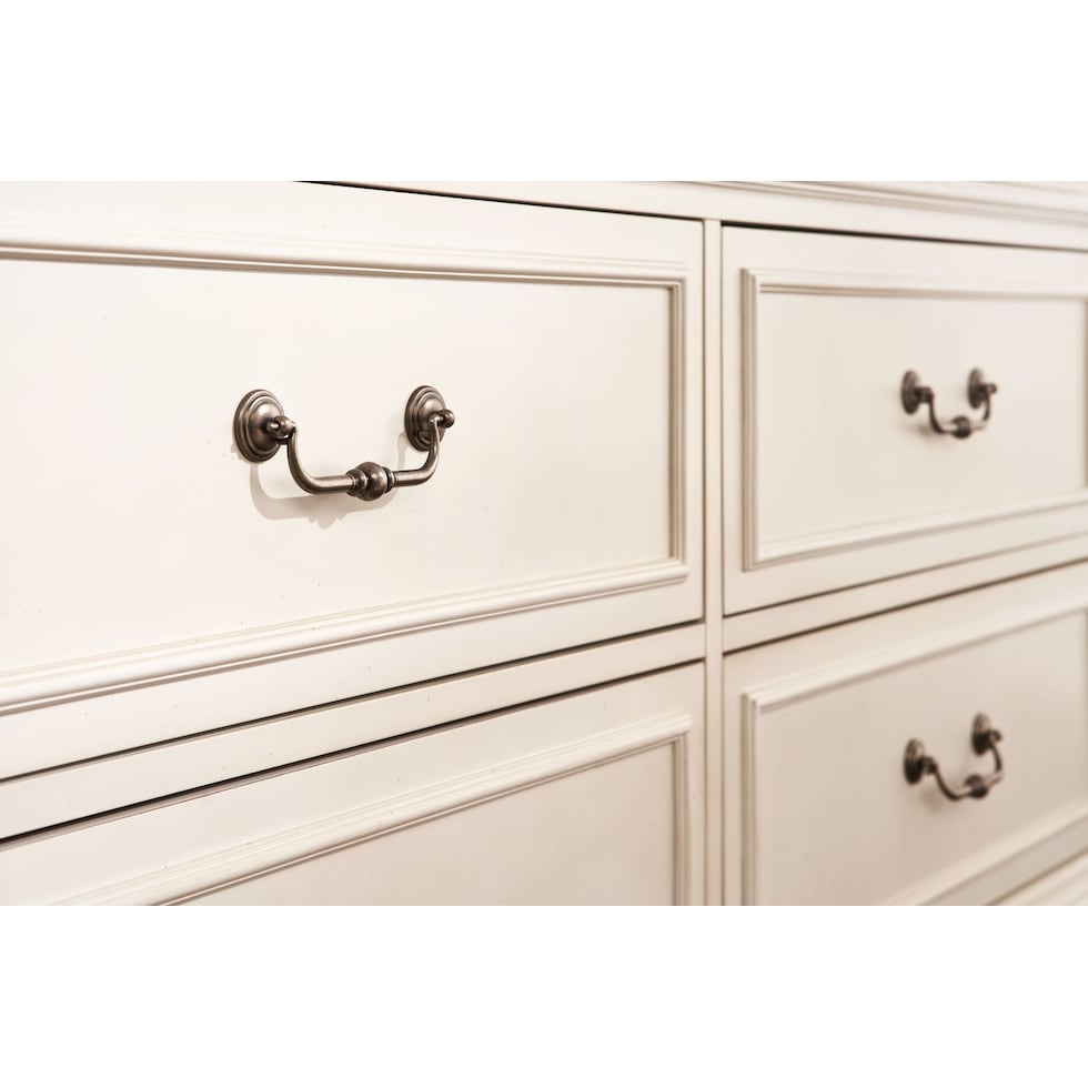 charleston white dresser and mirror   