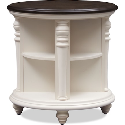 Charleston Round End Table American Signature Furniture Charleston Round End Table American, Antique White Round End Tables