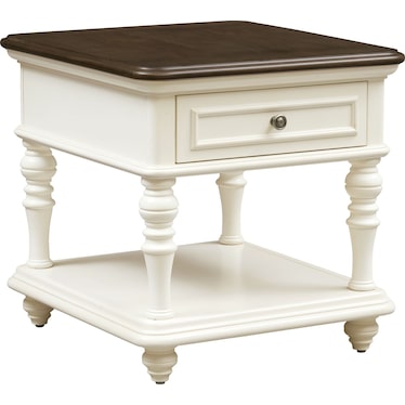 Charleston End Table - White
