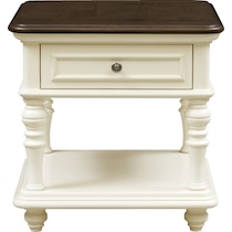 charleston white end table   