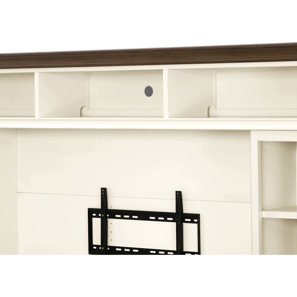 charleston white entertainment wall unit   