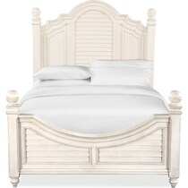 charleston white king bed   