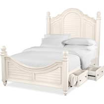 charleston white king bed   