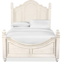 charleston white king bed   