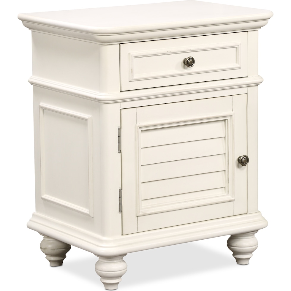 charleston white nightstand   